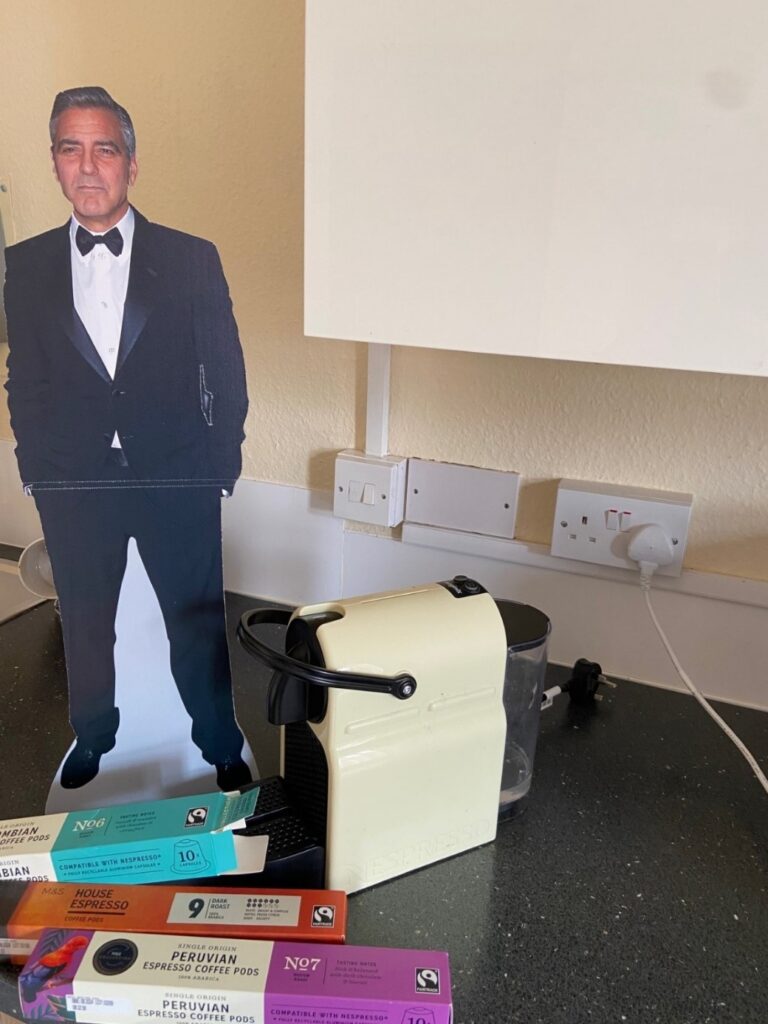 George Clooney Making Coffee!