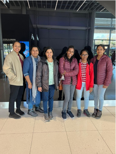 NHS Forth Valley Cohort 1 arriving at Edinburgh Airport.