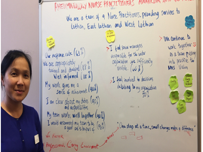 Advancing into the future  - whiteboard illustrating our planning