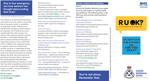 Image of a leaflet sent to all staff